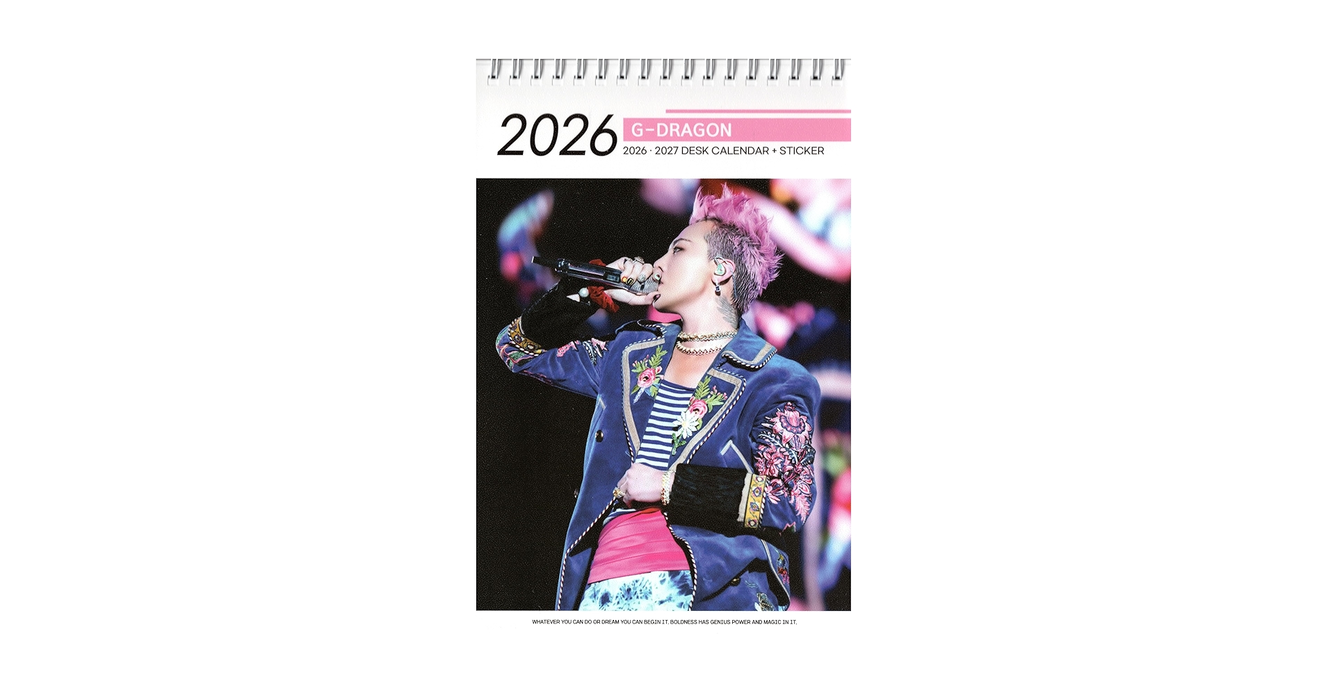 BIGBANG カレンダー G-DRAGON ジードラゴン BIGBANG ビッグバン 2026 2027 卓上
